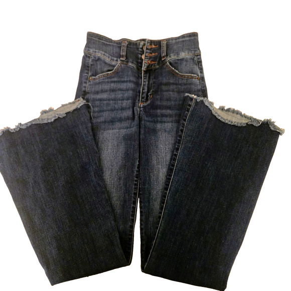 Alter'd State bell bottom y2k jeans with frayed bottom high rise size 26 - Picture 14 of 15